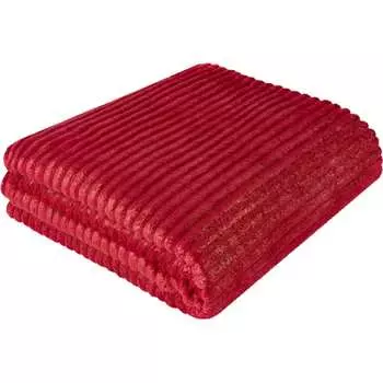 Жаккардовый покрывало-плед Guten Morgen ПФР-бордо/зол-150-200