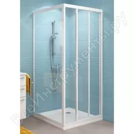 Неподвижная стенка для двери ravak supernova apss-90 профиль белый, стекло полистирол, 9407010211 00000017995