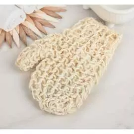 Жесткая мочалка-варежка Доляна 3621705