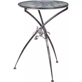 Журнальный столик BOGACHO Зарнички Санфлауэр 19091/серебристый