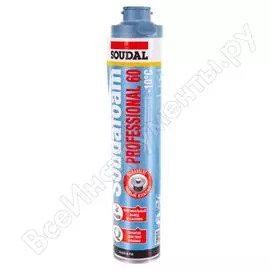 Зимняя пистолетная пена soudal соудафоам профессионал клик&amp;фикс 60 115004