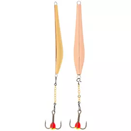 Зимняя вертикальная блесна Lucky John DOUBLE BLADE LJDD55-GC