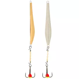 Зимняя вертикальная блесна Lucky John DOUBLE BLADE LJDD45-SG