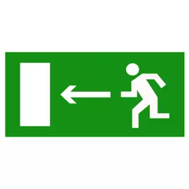 Знак безопасности белый свет npu-2714.e04 "направление к эвакуационному выходу налево" a9784