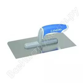 Зубчатая гладилка из нержавеющей стали kubala 130x270 мм с закругленными углами, ручка g-24 0266