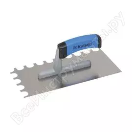 Зубчатая гладилка из нержавеющей стали kubala 130x270 мм, ручка g-1 0463