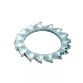 Зубчатая шайба стройбат din 6798 10мм белый цинк 50 шт 307870
