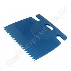 Зубчатый шпатель 5мм строительный клей 210х140 color expert 94000702