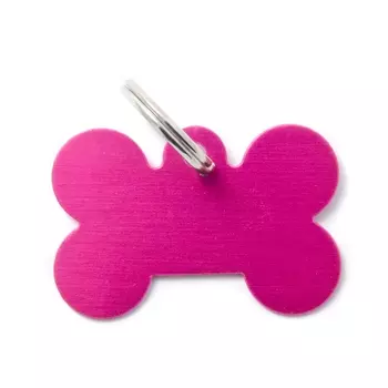 Адресник My Family basic Косточка розовый большой