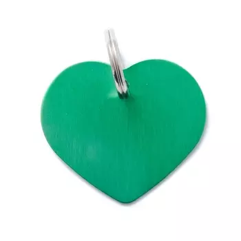 Адресник My Family basic Сердце зеленый большой