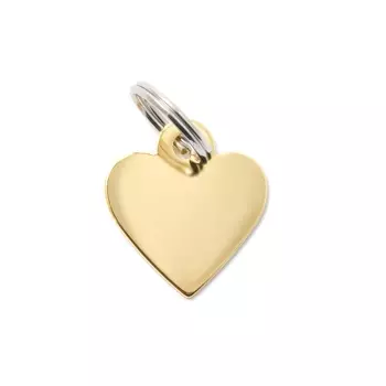 Адресник My Family basic Сердце золотой маленький