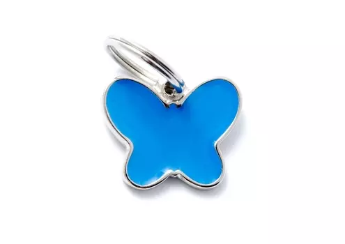 Адресник My Family charms Бабочка голубой средний