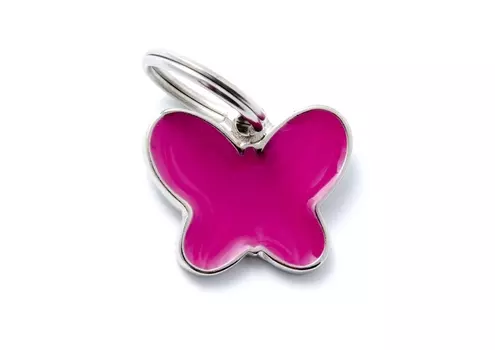 Адресник My Family charms Бабочка розовый средний
