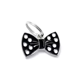 Адресник My Family charms Бантик черный средний