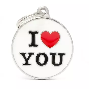 Адресник My Family charms Я люблю тебя цветной