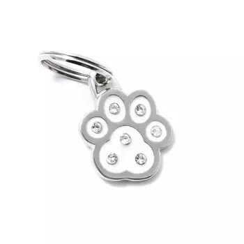 Адресник My Family chic Лапка белый средний