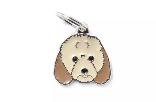 Адресник My Family colors Метис пуделя цветной средний