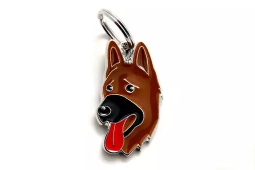 Адресник My Family colors Немецкая овчарка цветной средний