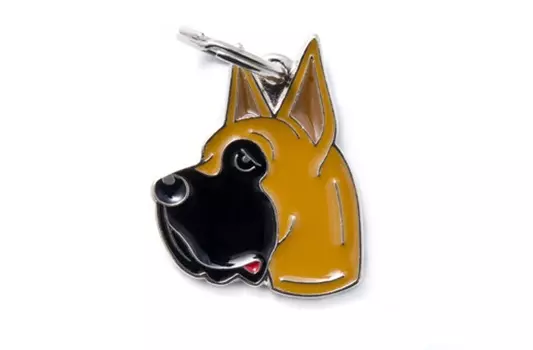 Адресник My Family colors Немецкий дог палевый цветной средний