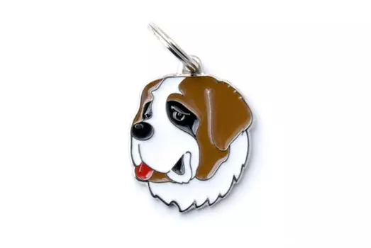 Адресник My Family colors Сенбернар цветной средний