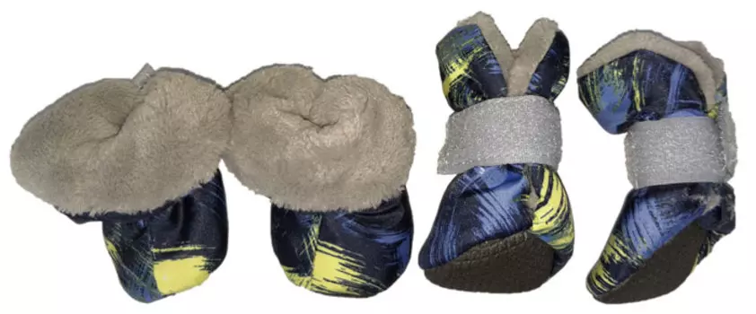 ботинки для собак Osso Fashion Eva на меху для маленьких пород разноцветный m