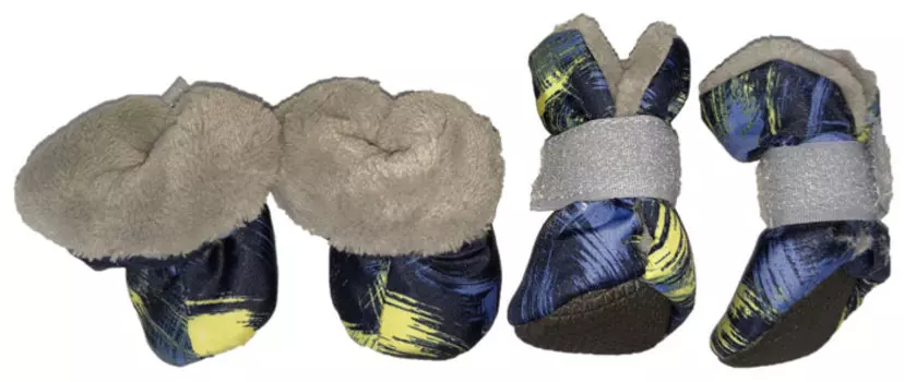 ботинки для собак Osso Fashion Eva на меху для маленьких пород разноцветный xs