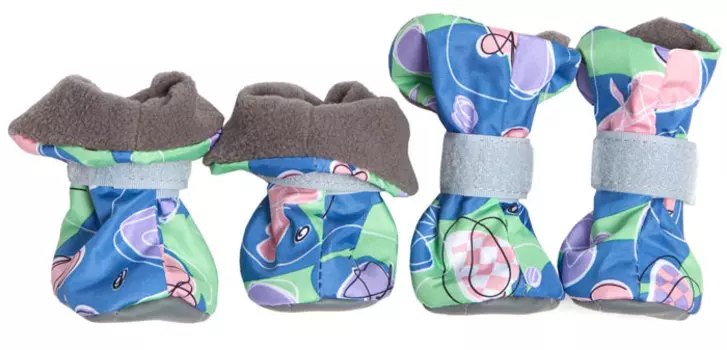 ботинки для собак Osso Fashion на флисе для маленьких пород разноцветный s