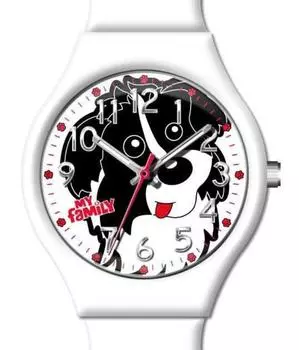 Часы My Family colors Бордер-колли белый