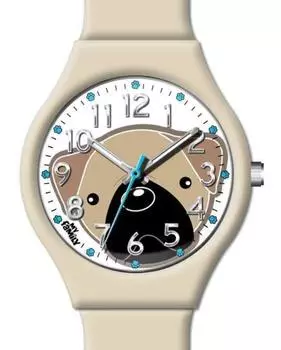 Часы My Family colors Мопс палевый бежевый