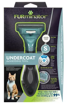 Дешеддер для кошек Furminator (Фурминатор) S для маленьких пород c короткой шерстью 4 см