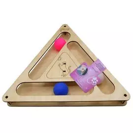 для кошек Glory Life Игровой комплекс Треугольник с шариками 32х28х3,6 см