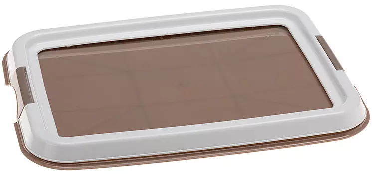 Ferplast Лоток HYGIENIC PAD TRAY SMALL для использования с гигиеническими пеленками для кошек и собак коричневый 36х49х3 см