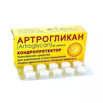 Хондропротектор для любого вида животных Прочее Артрогликан таблетки 30 таб.