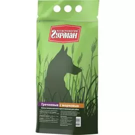 Каша для собак Четвероногий Гурман гречневая с морковью в пакете 3 кг