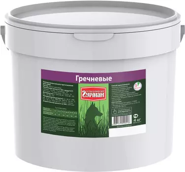 Каша для собак Четвероногий Гурман гречневая в ведре 4 кг