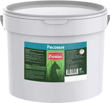 Каша для собак Четвероногий Гурман рисовая в ведре 4 кг