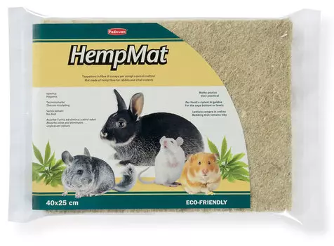 Коврик для грызунов Padovan Hemp Mat из пенькового волокна малый 40x25 см
