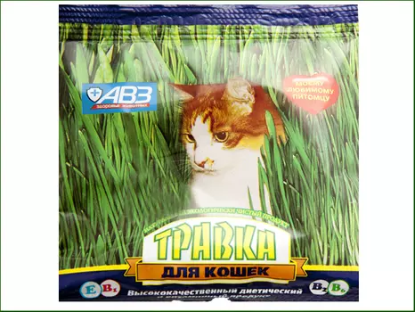 Лакомство для кошек АВЗ Травка смесь злаковых пакет 0,03 кг