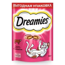 Лакомство для кошек Dreamies подушечки с говядиной 0,14 кг