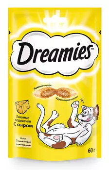Лакомство для кошек Dreamies подушечки с сыром 0,06 кг