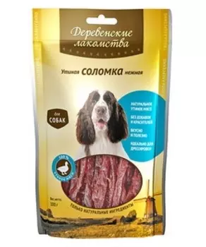 Лакомство для собак Деревенские Лакомства 100% Мяса Утиная соломка нежная 0,09 кг