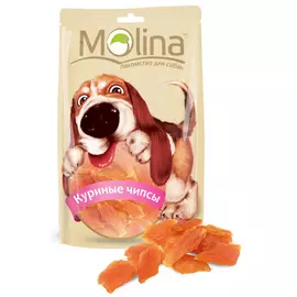 Лакомство для собак Molina Куриные Чипсы 0,08 кг