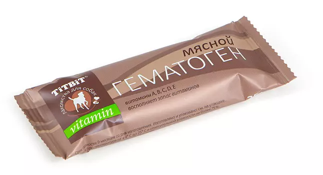 Лакомство для собак Titbit Гематоген мясной Vitamin 0,035 кг
