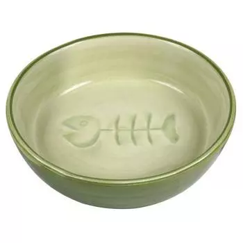 Миска для кошек Trixie с рисунком Рыбья кость керамика 0,2 л