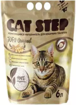 Наполнитель Cat Step Tofu Original соевый комкующийся 2,8кг 6 л