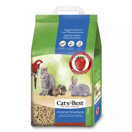 Наполнитель Cats Best Universal Strawberry впитывающий древесный клубника 5,5кг 10 л
