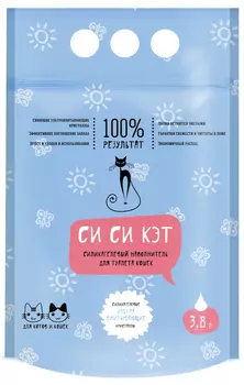 Наполнитель CC Cat Наполнитель силикагелевый впитывающий силикагель без запаха 1,5кг 3,8 л