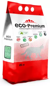 Наполнитель ECO Premium Алоэ комкующийся древесный алоэ 7,6кг 20 л