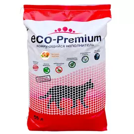 Наполнитель ECO Premium Персик комкующийся древесный персик 20,2кг 55 л