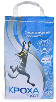 Наполнитель Кроха Кот АЛМАЗ силикагель 1,7кг 4 л